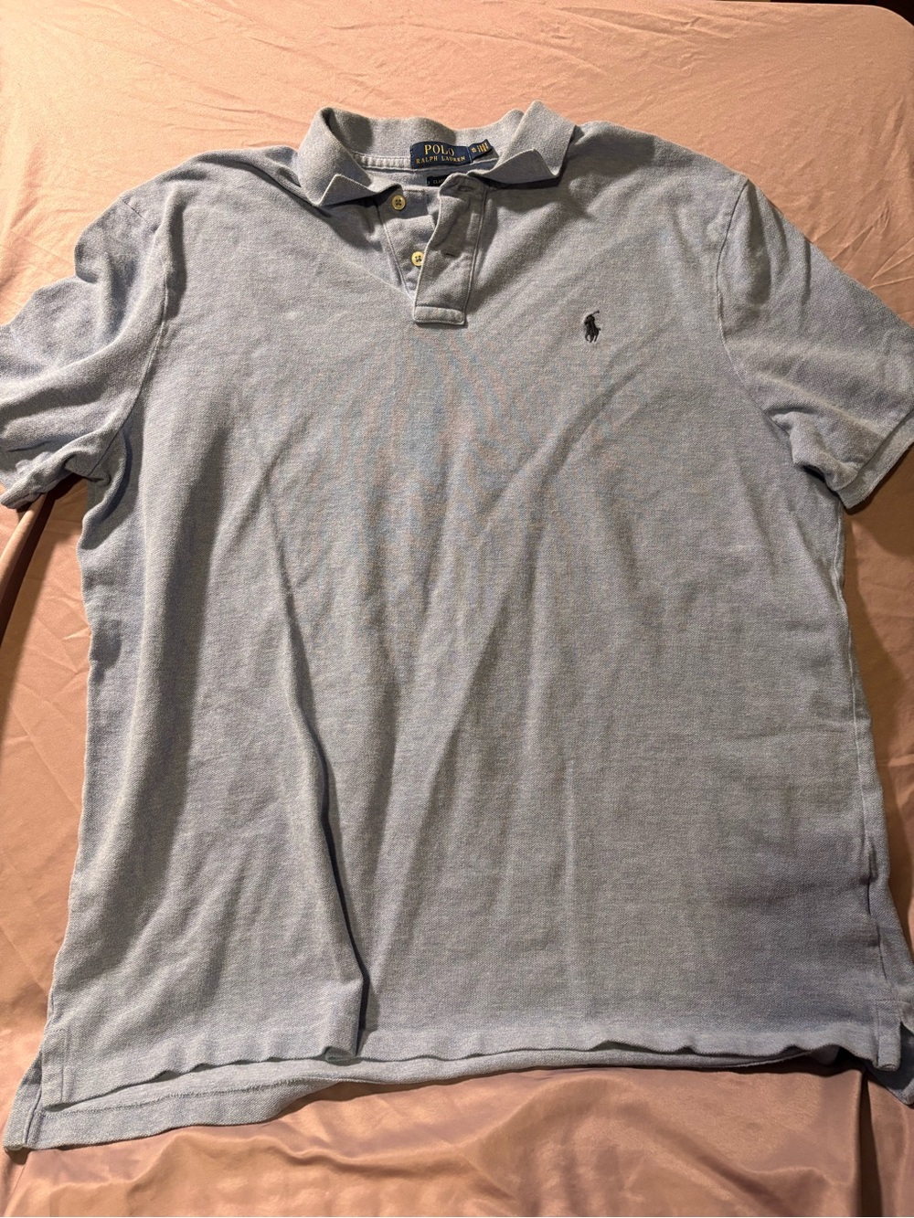 Ralph Lauren Men’s Light Blue Polo Shirt with Embroidered Pony
